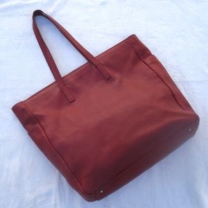 Express Design Studio Large Red Leather Bag Aprox 14x16x6